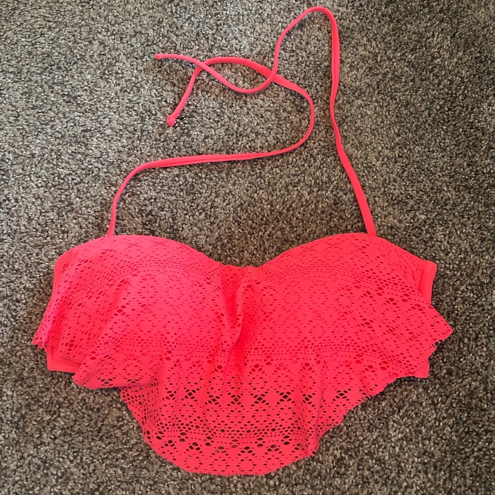 Swim top with design overlay
